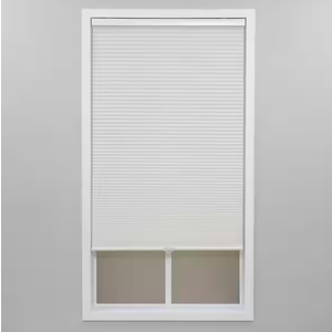 White Cordless Light Filtering Polyester Cellular Shades - 44 in. W x 64 in. L