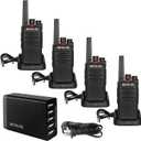 Retevis RT68 Two Way Radios Long Range,Walkie Talkies for Adults Rechargeable with 5 Port USB Charging Station,Portable FRS Two-Way Radios Hunting Outdoors Hiking Road Trips(4 Pack)