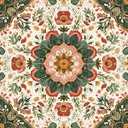 IOHEFY 10PCS 12x12 Inch Peel and Stick Floor Tiles Self Adhesive Vinyl Flooring Tile Vintage Floral Pattern Removable Decals Bathroom Kitchen Laundry DIY Home Decoration