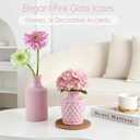 TBWIND Blush Pink Glass Bud Vase Set of 12 Mini Vintage Vases for Flowers, Centerpieces, Wedding & Home Dcor