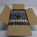 60 Pack Pre Rolled Gold Plastic Silverware Set,Wrapped Plastic Cutlery Set with Napkin Include 60 Forks,60 Spoons,60 Knives and 60 Black Napkins for Party, Wedding,Christmas