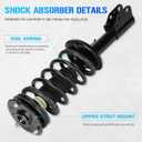 Front Struts Suspensions w/Coil Springs for 2002-2007 Saturn Vue, Strut Shock Absorbers Assembly 2003 2004 2005 2006 (Fits 172217 172218)