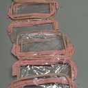 Tbestmax 10 Pcs Clear Cosmetic Bags Small Makeup Bags Portable Waterproof Travel Toiletry Bags Organizer Peach Pink, 7.5"x 4.8"x 2.3"