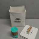 PERFNIQUE Kitchen Compost Bin, 1.7 Gallon Countertop Compost Bin with Lid, Indoor Compost Bin Includes 2 Carbon Filters, Small Compost Bucket, Food Waste Bin for Kitchen with Trash Bags (Cream White)