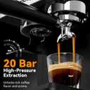 Espresso Machine with Grinder,20Bar Compact Espresso Maker with Steam Milk Frother,Coffee Maker for Home - Cappuccino Latte & Cold Brew Iced Coffee Maker & Americano, Gift for Women or Men