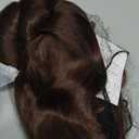 Swiking Brown Long Curly Wigs for Women Wavy Finger Wave Nature Hair Costume Wigs for Cosplay Party