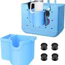 2 x 3 in 1 Phone Holder for Bogg Bag, Cup Holder for Stanley Cup, Sunglasses Holder for Bogg Bag Accessories, Organise Your Bag More Efficiently (Blue)