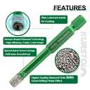 Porcelain Tile Diamond Drill Bits - Dry Diamond Hole Saw Set for Ceramic Marble Granite Stone,Diamond Core Drill Bit Kit Quick Change Shank Fixed on Drills,No.K2(5pcs 8mm)