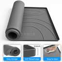 Washing Machine Drain Pan Silicone mat,Large 53.5" X 26.8" Non-Slip Waterproof Washer Drip Tray,Raised Edge Drip Mat for Under Dryer or Washer, Anti-Vibration,Floor Leak Protector for Laundry Room