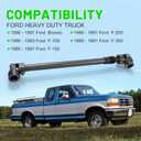 leaptrend 000980 21in Telescoping Steering Shaft Fit for 1980-1991 Ford Bronco F100 F150 F250 F350, Telescopic Intermediate Column Assembly with Two Billet Steel Universal Joints