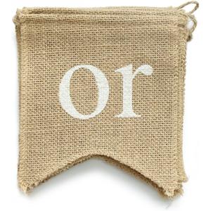 dealzEpic - BOY OR GIRL - Rustic Burlap Banners for Baby Shower or Gender Reveal Party Decoration - Swallowtail Shaped Banners with Stitched Edges