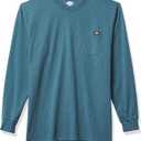 Dickies Men's Big and Tall Long Sleeve Heavyweight Crew Neck (X-Large Tall, Baltic Blue)