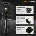 Front Left & Right Complete Strut Coil Spring Assembly Shock Absorber fit for Toyota Camry Solara 3.0L 3.3L V6 2004-2006, for Lexus ES330 2004-2006, Replace 172205 172206