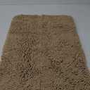 Bath Mat, Super Soft Absorbent Chenille Bath Rugs, Non-Slip Rubber Backing Quick Dry Machine Washable for Shower Tub Bathroom Bedroom Kitchen Entry Way (30x20 inch Beige)