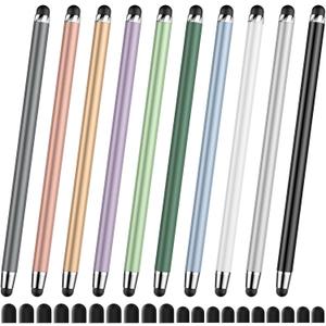 10 PCS Stylus,Stylus Pen for Touchscreen,Stylus 2-in-1 High Sensitivity & Precision Suitable for All Touch Screens of iPhone/ipad/Android Tablets(10 Stylus Pen + 20 Tips) (Grey/Gold/Purple/Green/Blue/White/Silver/Black)