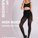 Indestructible Tights for Women, Rip Resistant Durability Tummy Control Top Pantyhose 40D Semi Sheer High Waist
