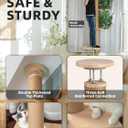 Fantasreen Cat Tree Floor to Ceiling Cat Tower Ajustable Height 97.1-124.4 Inches Tall and 4.5 Inches Thickened Post Large Cat Tree Tower for Indoor Cats Modern