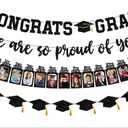 Graduation Decorations 2026, Easy Assemble Graduation Photo Banner K-12 Class of 2026 Journey Display for Parents Decor for Open House (5x7 inches photo)