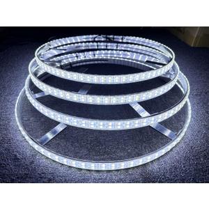 High Intensity Cold White 17.5" Double Row Brightest White LED Wheel Light Flashing Rim Lights IP68 Strobe Pick Up,Outdoor Fun Truck Vehical Rocker Switch/Remote Ctrl