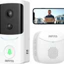 Video Doorbell Camera Wireless-2K Outdoor Front Door Camera with Chime Included for Home Security, Easy Installation, AI Human Detection, Instant Alerts, Night Vision, Two-Way Audio, M1 White