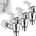 3-Pack Glass Drink Dispenser Spouts - Replacement Spigots for Beverage Dispensers, Brew Kettles, and More