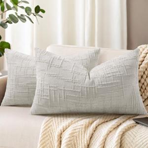 decorUhome Light Grey Chenille Throw Pillow Covers 12x20 Set of 2 Thick Textured Slubby Couch Pillow Covers Farmhouse Accent Modern Neutral Decorative Pillow Cases for Bed Sofa Living Room decorUhome Light Grey Chenille Throw Pillow Covers 12x20 Set of 2 Thick Textured Slubby Couch Pillow Covers Farmhouse Accent Modern Neutral Decorative Pillow Cases for Bed Sofa Living Room