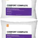 Comfort Bed Pillow Queen Size: Hotel Quality Set of 1 - Stomach, Down Alternative Microfiber Filled for Back, Slide Sleepers, Skin Friendly & Breathable