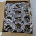 12 Pieces Mini Lanterns with Flickering LED Candle, Batteries Included, Decorative Hanging Candle Lantern for Indoor Use, Wedding, Party, Table Centerpiece (Gold)