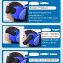 SARISUN Airplane Pillow, Travel Pillows for Airplanes with Sleep Eye Mask, 360 Airplane Pillow for Long Flights, Car Road Trip, Car Headrest, Stop Bobblehead, Combo with Chin Strap,2-Pack Black