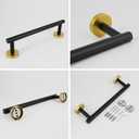12-Inch Towel Bar Towel Rack Wall Mounted SUS 304 Stainless Steel Towel Rail Towel Rod for Bathroom Modern Style Black & Gold