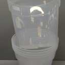 GREANER Clear Plastic Plant Pots, Plastic Planter with Drainage Holes, Nursery Pots for Indoor Outdoor with 20 Plant Labels, 12 Inch(Pack of 5)