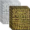Alphabet Stickers With Glitter Backrounds