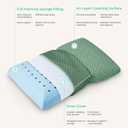 Travel Pillow Memory Foam Pillows, Camping Pillow-Compressible Medium Firm, Breathable Cover, Ideal Backpacking Hiking, Bed Pillows, Airplane and Car (Green, L) (L-23.6*15.7in)