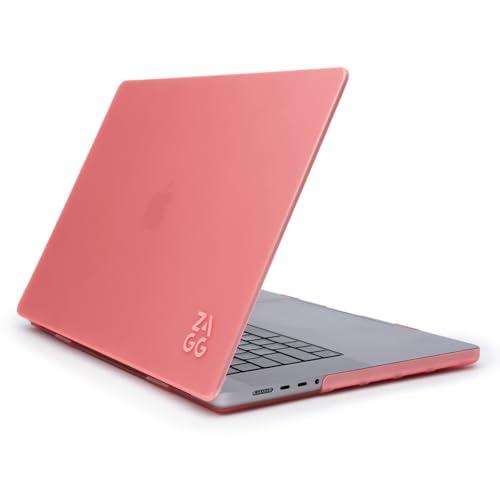 ZAGG MacBook Protection MacBook Pro 14-inch M4/M3/M2/M1 Case – Premium Two-Piece Hard-Shell Snap-on Cover with Rubberized Non-Slip Grips, Durable, Lightweight, Scratch-Resistant, Frosted Finish, Pink