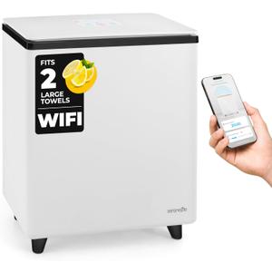 SereneLife WIFI Luxury Rectangle Towel Warmer - Spa & Bathroom Blanket Heater with Custom Fragrance, Auto Shut-Off, Fits 2 large Towels, Blankets, Bathrobes, PJ's - Perfect Gift for Him & Her (Black)