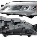 Replacement Driver Left Side Full LED Headlight Head Lamp Light Chrome Molding for 2023-2026 Ram Promaster 1500 2500 3500