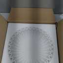 OAKOA Large Decorative Bowl - White Decorative Bowls for Home Decor - Organic Modern Home Decor Bowl - Concrete Ruffle Bowl Decor - Fluted Bowl - Scalloped Bowl