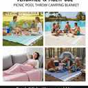 Yongoes Oversized Turkish Beach Towel Blanket Cotton Giant Sandproof Towels Huge Linen, Big Throw Quilt Blankets for Adults Cloud Travel Camping Glamping Accessories Essentials, Size: Extra Large 82"x88"（208x224cm）