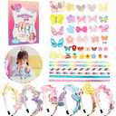 6 Hair Bands 36 Accessories Gifts Butterfly Flower DIY Headband Making Kit Crafts for 5 Year Old Girls