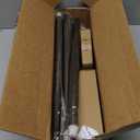 KAMANINA Curtain Rods for Windows 66 to 120 Inches, Adjustable Length Heavy Duty Curtain Rod, 7/8 Inch Long Decorative Drapery Rods with Modern Finials and Brackets, Antique Bronze