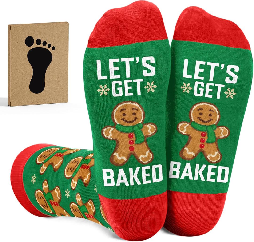 Christmas Socks For Women - Stocking Stuffers for Men, Christmas Gifts for Family, Funny Socks for Adults, Kids, Unique Naughty Gift for Women and Men, Fun Stuff For Fashion-Forward Individuals