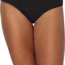 Hanes Women's Comfort, Period. Underwear, Bikini Period Underwear, Super Leaks Period Underwear, 3-pack (Black, M)