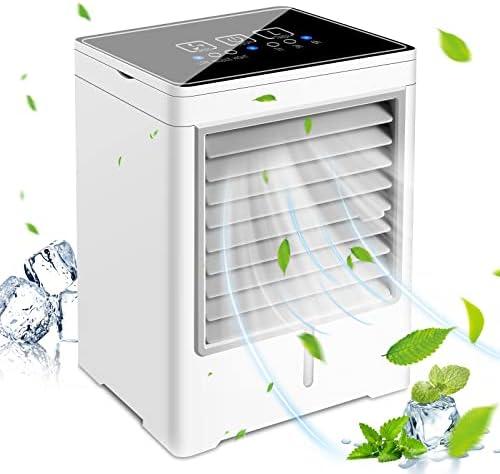 Portable Air Conditioners, USB Personal Mini Air Conditioner with 3-Speed, Evaporative Air Cooler with Touch Screen, Portable Ac Unit Fan for Room, Tent, Bedroom, Car, RV, and Camping