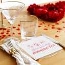 100 Pcs Galentine Valentine Paper Napkins Mahjong Cocktail Napkins Decorative Disposable Paper Tableware for Valentines Party, Game Night Girl's Night Party Ideas Bridal Shower Supplies