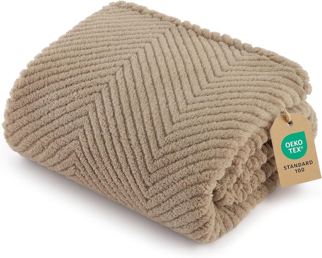 Bedsure Dog Blanket for Medium Dogs Washable - Fluffy Fuzzy Puppy Cat Blanket with Premium 300GSM Coral Fleece Soft for Pet Kitten Doggy, Brown, 30x40IN