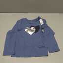 GAP Girls' Long Sleeve Graphic Tee (Blue), Size 5Y