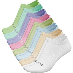 No Show Socks Women, 8 Pairs Low Cut Ankle Anti-slid Athletic Casual Invisible Liner Running Socks (L)