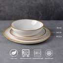 AmorArc Ceramic Dinnerware Sets,Handmade Reactive Glaze Stoneware Plates and Bowls Sets,Highly Scratch Resistant | Dishwasher & Microwave Safe Dishes Set,Service for 6 (18pc)
