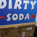 Tenceur 2 Pcs Dirty Soda A-frame Sign 24" x 36" Double-sided Bright Cream Yard Signs Dirty Soda Bar Supplies, Plastic Water-proof Portable for Indoor or Outdoor