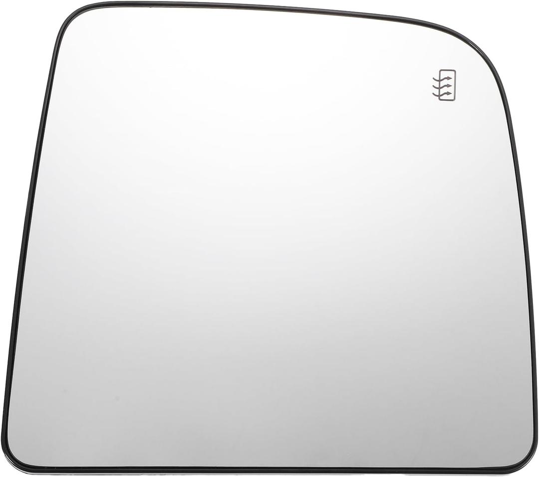 X AUTOHAUX Car Rearview Right Passenger Side Upper Part Mirror Glass Replacement W/Backing Plate Heated White Glass for Nissan Titan 2004-2015